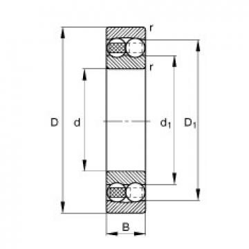 100 mm x 180 mm x 46 mm  FAG 2220-M  Self Aligning Rodamientos de bolas